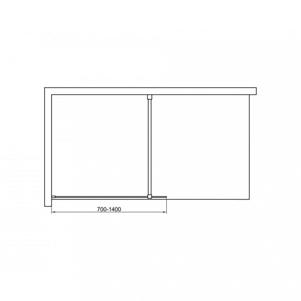 Walker 90x195 cm Walk in zuhanyfal