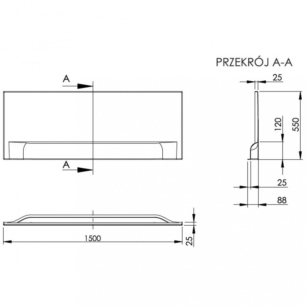 Panou frontal lung Wivea 150 Imagine secundară a produsului