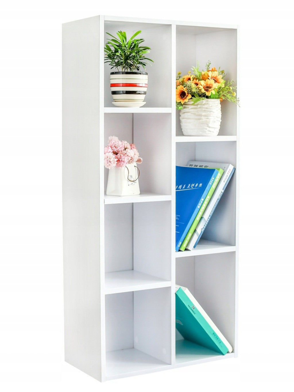 Fehér könyvespolc 50x24x106 cm Fő kép