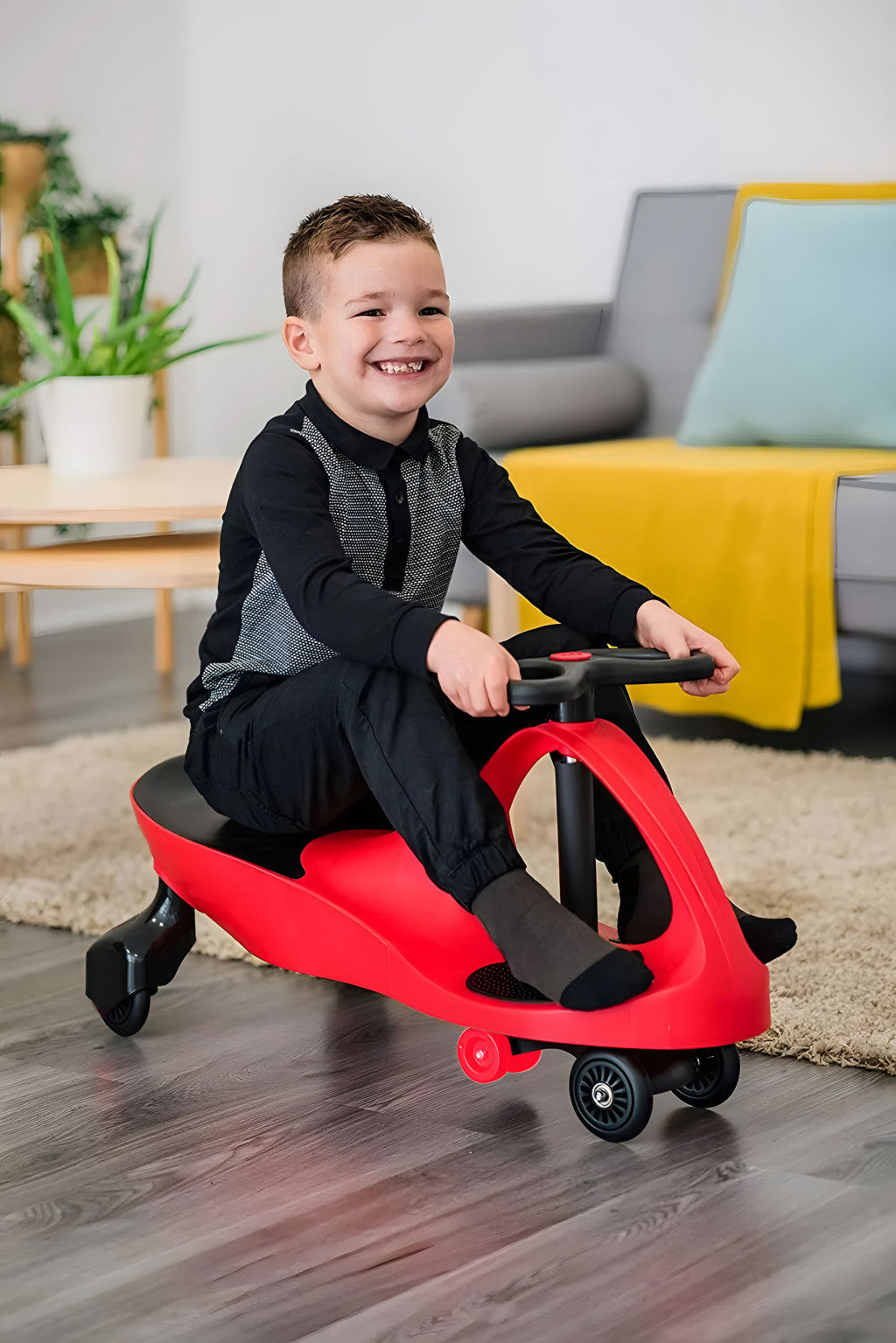 Vehicul Bobo Car cu roți LED roșu Imagine secundară a produsului