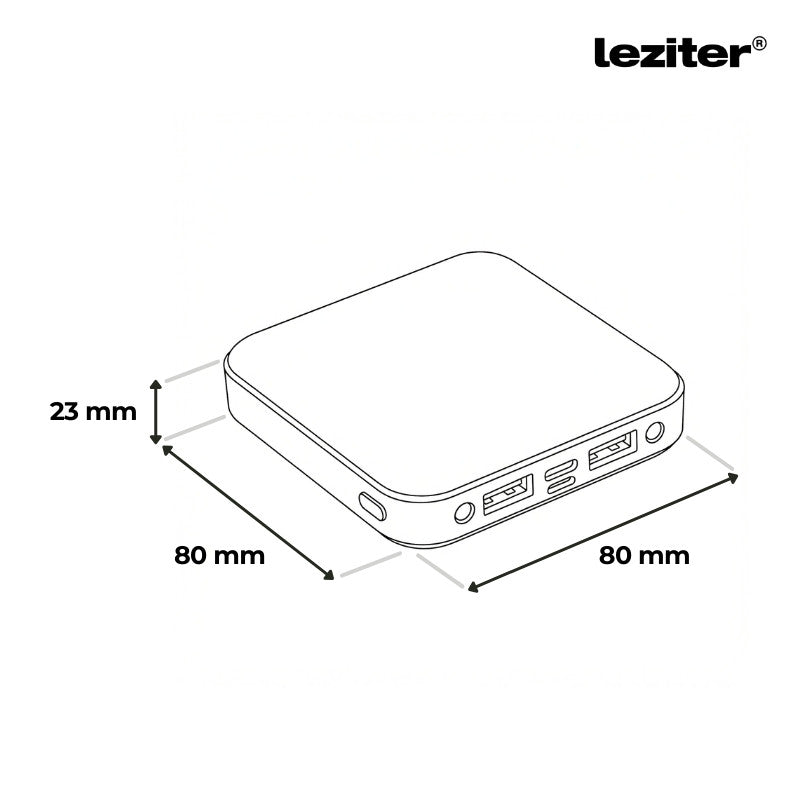 Powerbank 5000 mAH 2A 10W piros Másodlagos kép