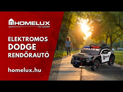Elektromos Dodge rendőrautó fekete