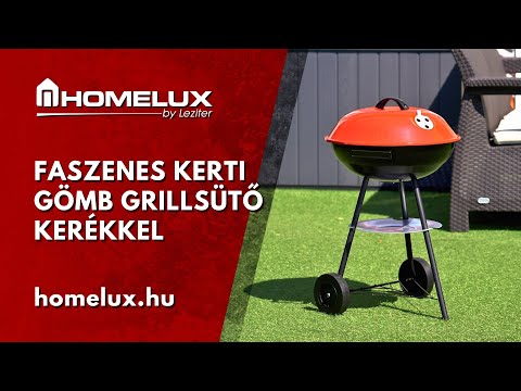 Faszenes kerti gömb grillsütő kerekes