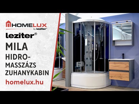 Mila hidromasszázs zuhanykabin - fehér