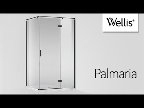 Palmaria 90x120 cm szögletes jobbos kabin zuhanytálca nélkül Easy clean bevonattal