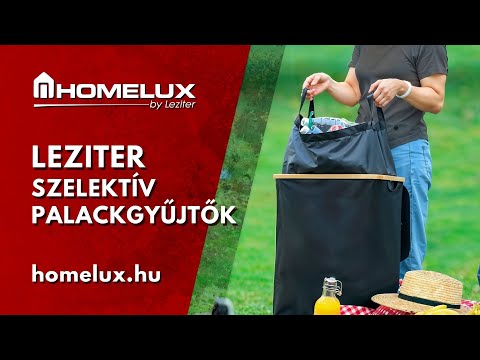 Szelektív palackgyűjtő 100l fekete