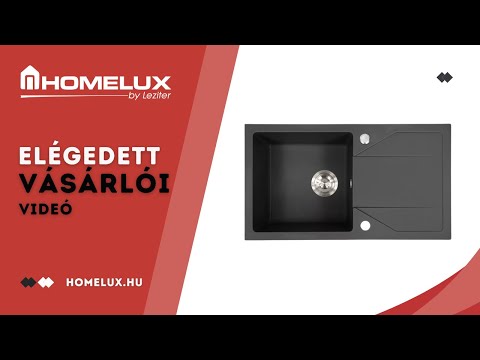 Gori szögletes egy medence + csepegtető gránit mosogató szifonnal fekete